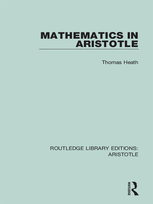 cover image of Mathematics in Aristotle